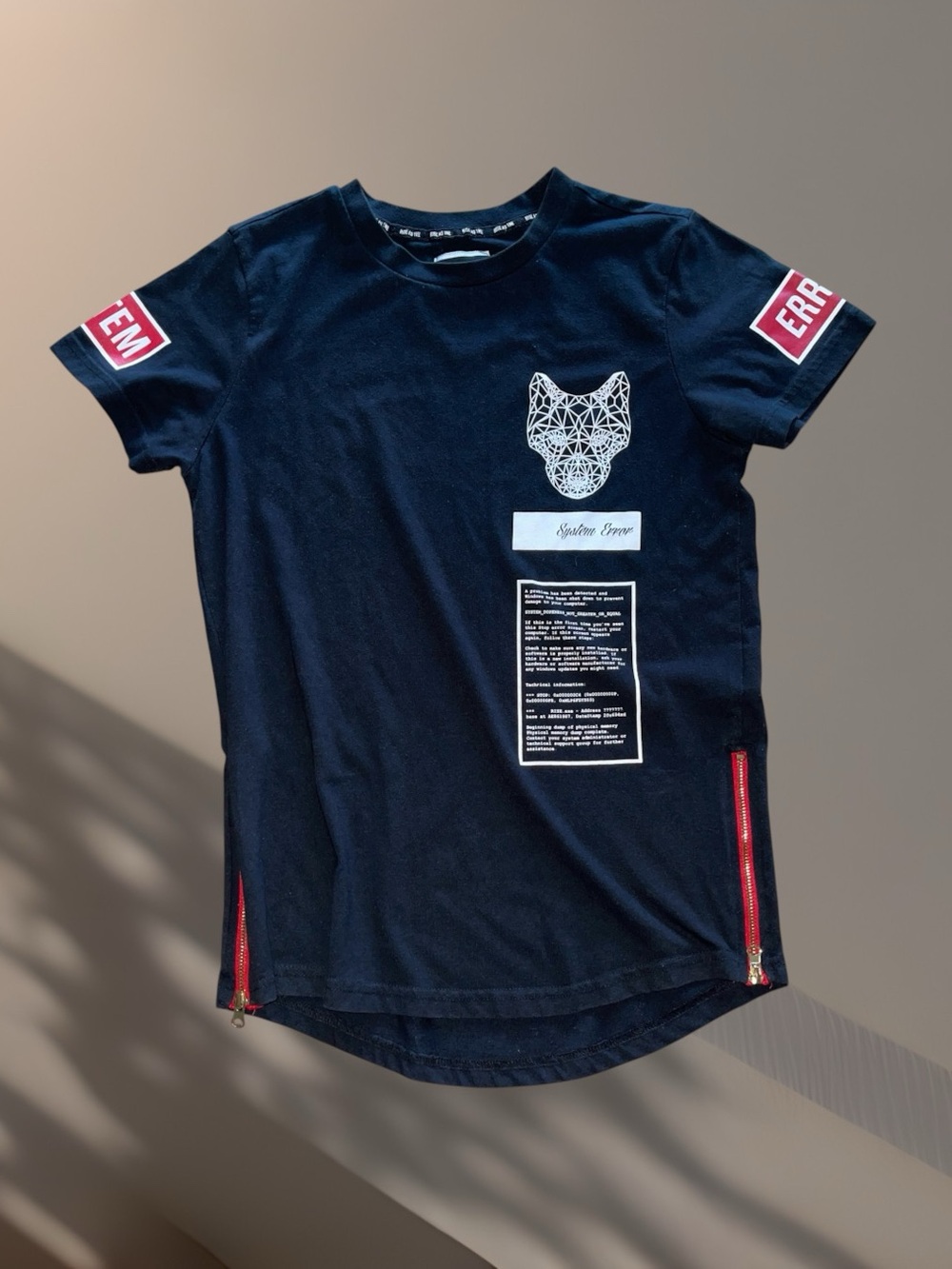 Rise As One Black System Failure Wolf Graphic Tee S